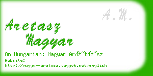 aretasz magyar business card